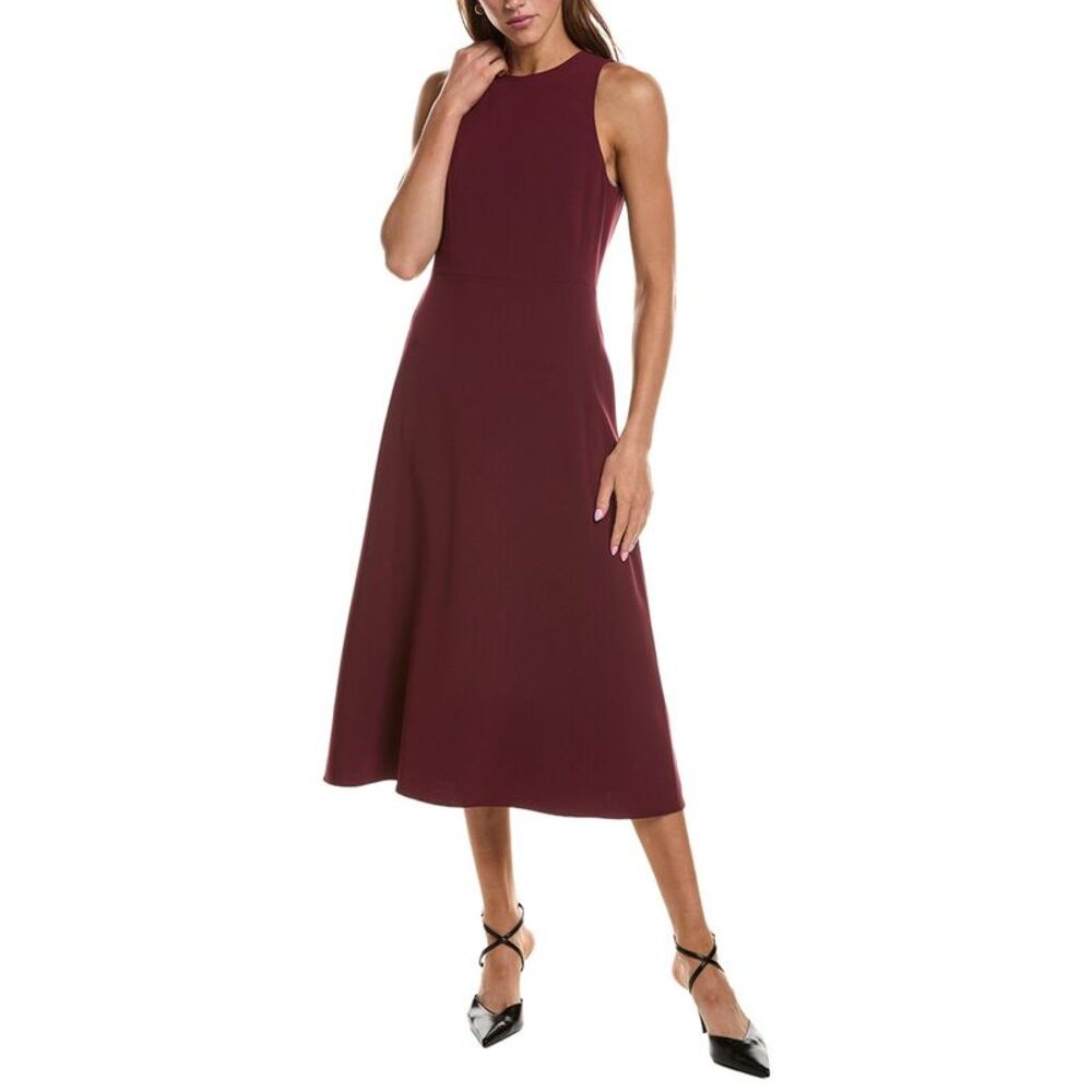 Theory Womens Easy A Midi Dress, Red